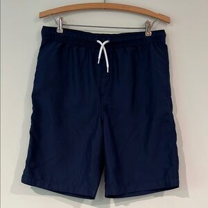 LANDS END Youth Boys XXL 18/20 Swim Trunks Bathing Suit Shorts Mesh Drawstring